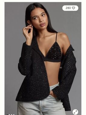 NWT Anthropologie sequin bralette medium